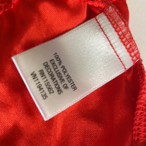 Brilliant orange red scalloped top with ruffles and shimmer!!! Shake it up!! - Picture 8 of 10